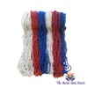 THE MARDI GRAS KREWE - Red, Silver, Blue Patriotic Beads