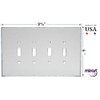 GlassAlike® Quad Toggle/Switch | Premium 3/16" Thick Acrylic Mirror Wall