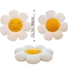 OUKEYI 15.7in /40cm Flower Floor Pillow Sun shaped smiling face