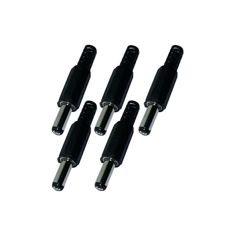 Aerzetix: 5 x DC Power Connector 2.1 5.5 mm Jack