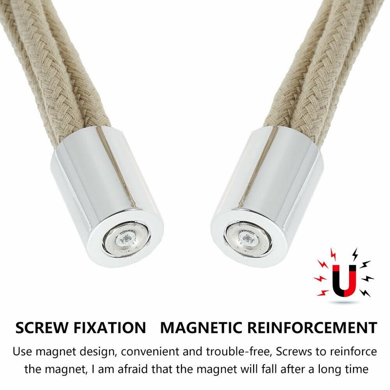 2X Strong Magnetic Curtain Clips Tie Rope Backs Holdbacks Buckle