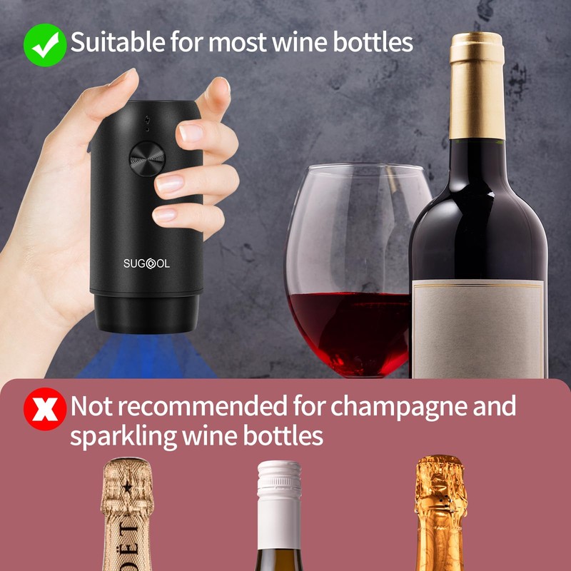 Electric Wine Saver & Preserver Pump with Vacuum Wine Bottle