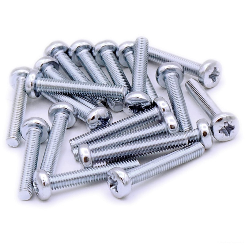 M4 (4mm x 25mm) Pozi Pan Machine Screw (Bolt) -