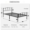 VECELO Twin Size Bed Frame with M Shape Headboard/Mattress Foundation/No