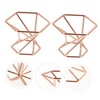 Healeved 2pcs Rose Gold Stainless Steel Powder Puff Holder Stylish