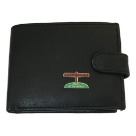 Gamekeepers Cottage gifts Angel of The North Black Leather Mens Wallet RFID Protection Gift 601