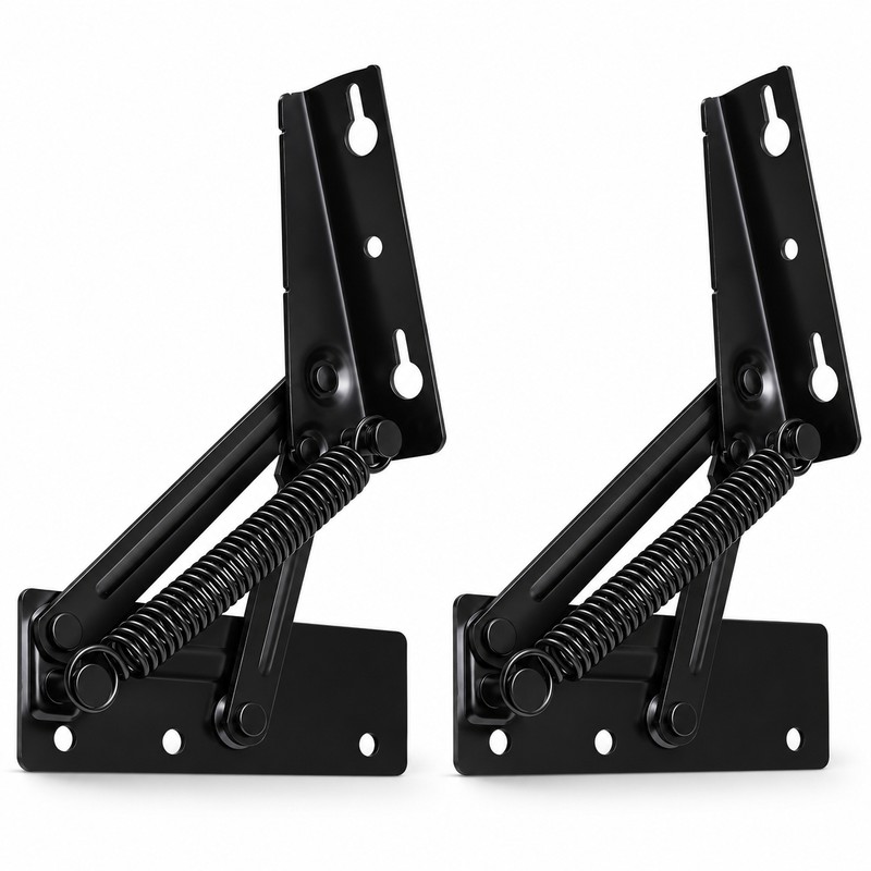 2-Pack 80° Spring-Assisted Lift-Up Hinges for Cabinet Doors & Furniture
