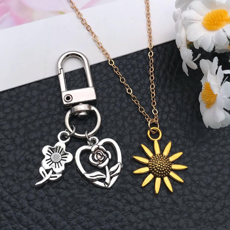 WOCRAFT 100pcs Flowers Charms for Jewelry Making Assorted Jewelry Bangle