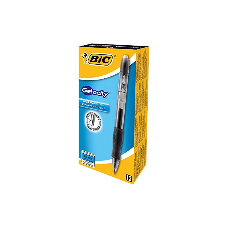 BIC 829157 - Bic Velocity Gel Rollerball Grip Retractble 07