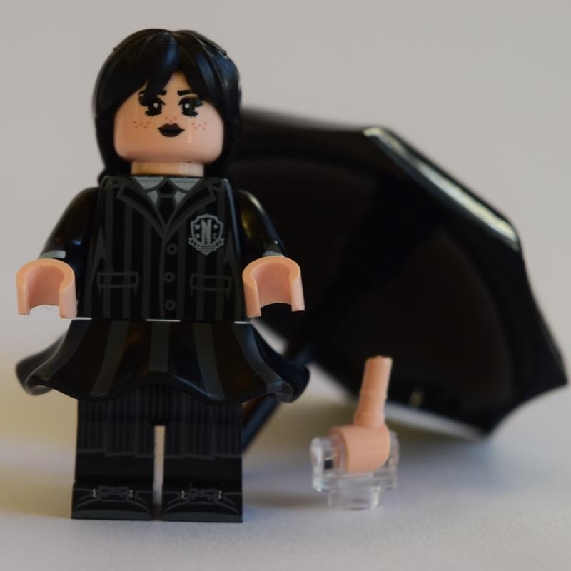 Wednesday Addams Custom Block Minifigure - Perfect for WednesdayFans -