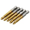 SUPERTOOL Impact Driver Bit Set 5PCS 1/4" Screwdriver Bits Magnetic