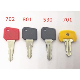 Pack of 4 Replacement Ignition Keys Starter Key Suitable for Jungheinrich Ant BT Forklift Compatible with Komatsu Forklift Linde Forklift Ant Still Forklift 801 530 701 702
