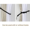 BEL AVENIR Curtain Tiebacks Ropes Tie-Backs, Handmade Curtain Holdbacks (Black,