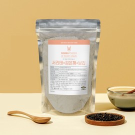 Seoritae Black Sesame Barley Sunsik 500g Domestic Roasted Black Beans Black Sesame Powder Misut Powder Breakfast Substitute / 서리태 검은깨 보리 선식 500g 국산 볶은 검은콩 흑임자 가루 미숫가루 아침 식사 대용