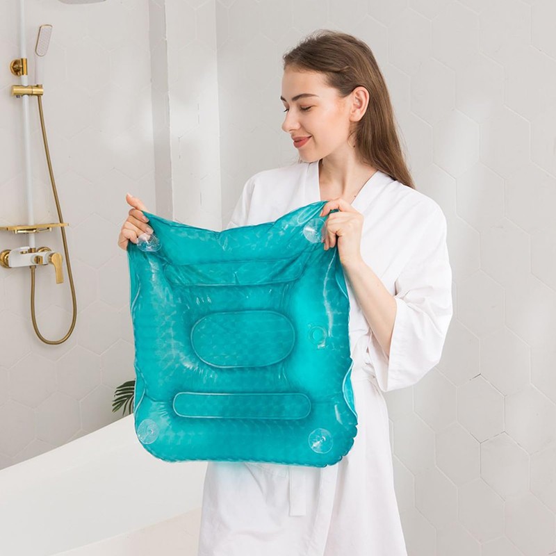 Bath Pillow,Inflatable Body Bath Pillow - Ergonomic Anti-Slip Bathing Massage