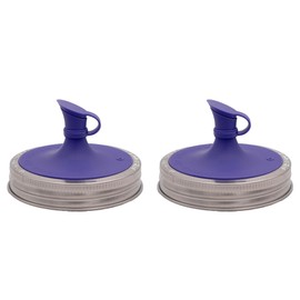Ultra Violet Oil Cruet Pour Spout Silicone Insert for Mason Jars (2 Pack, Wide Mouth)