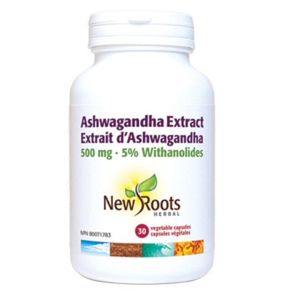 New Roots Ashwagandha Extract 500mg, 60 Capsules