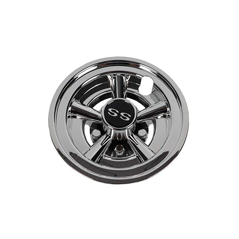 Golf Cart 8" SS Wheel Covers Hub Caps, Set of