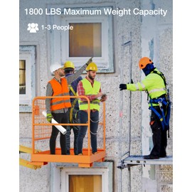 36" x 36" Forklift Safety Cage, Max 1800 LBS Heavy Duty Steel Forklift Man Basket, Foldable Forklift Work Platform with Double-Chain Guardrail, Perfect for Aerial Work