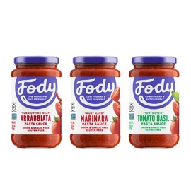 Fody Foods Vegan Pasta Sauce Variety Pack | Low FODMAP Certified | Gut Friendly No Onion No Garlic | IBS Friendly Kitchen Staple | Gluten Free Lactose Free Non GMO | 3 Jars, 16 Ounce