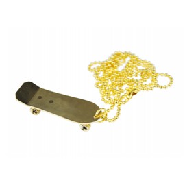 Miniblings Skate Chain Necklace 80 cm Gold-Plated Handmade Fashion Jewellery Ball Chain Gold-Plated, Metal