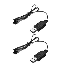 sea jump 2PCS 3.7V 500mah USB Charging Cable with SM-2P Plug Connector for Mini RC Vehicles, Amphibious Stunt Vehicles, Trucks, Off-Road Vehicles, RC Cars, RC Ships, Drones, Air Guns, 3.7V Battery
