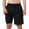 TTZ - Bañador para hombre con forro de compresión, Negro