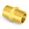 GASHER 10PCS Brass Pipe Fitting, Reducing Hex Nipple, 1/8-Inch Male