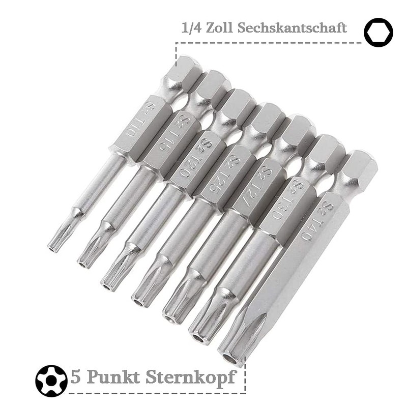 Mesee 14 Pieces 1/4 Inch Hex Shank Star Head Screw