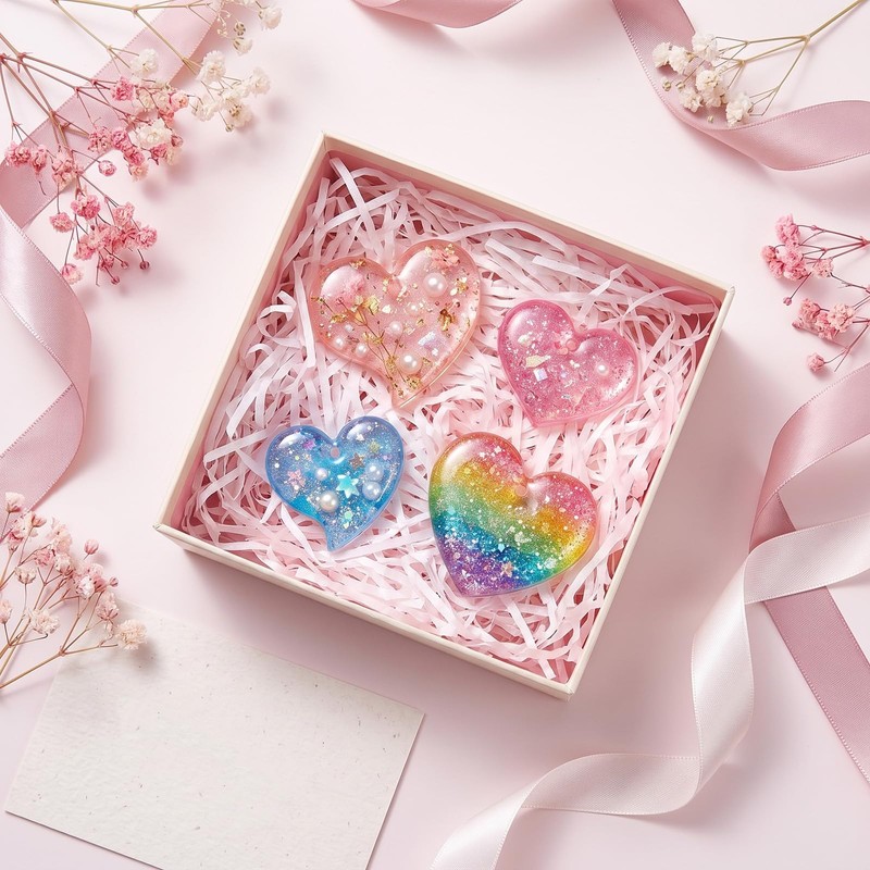 Heart Silicone Mold with Holes Jewelry Resin Casting Molds Heart