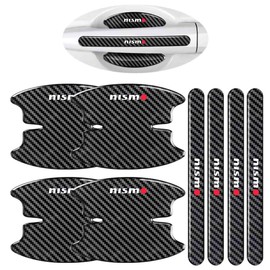 Nismo Door Handle Protector, Compatible with All Series, Latest Model, Carbon Pattern, Scratch Prevention, Paint Protection, Conceals Scratches, Easy Installation, Accessory Parts, Exterior, Car Set of 8