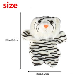 Andux Cute Plush Hand Puppet Soft Stuffed Animal Toy (SO-22 Tiger-Black and White Stripes)