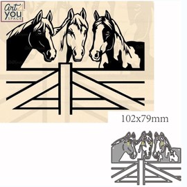 richingCAI Horse Metal Cutting Dies Stencil DIY Scrapbooking Album Paper Card Template Mold Embossing Craft Scrapbooking die cuts
