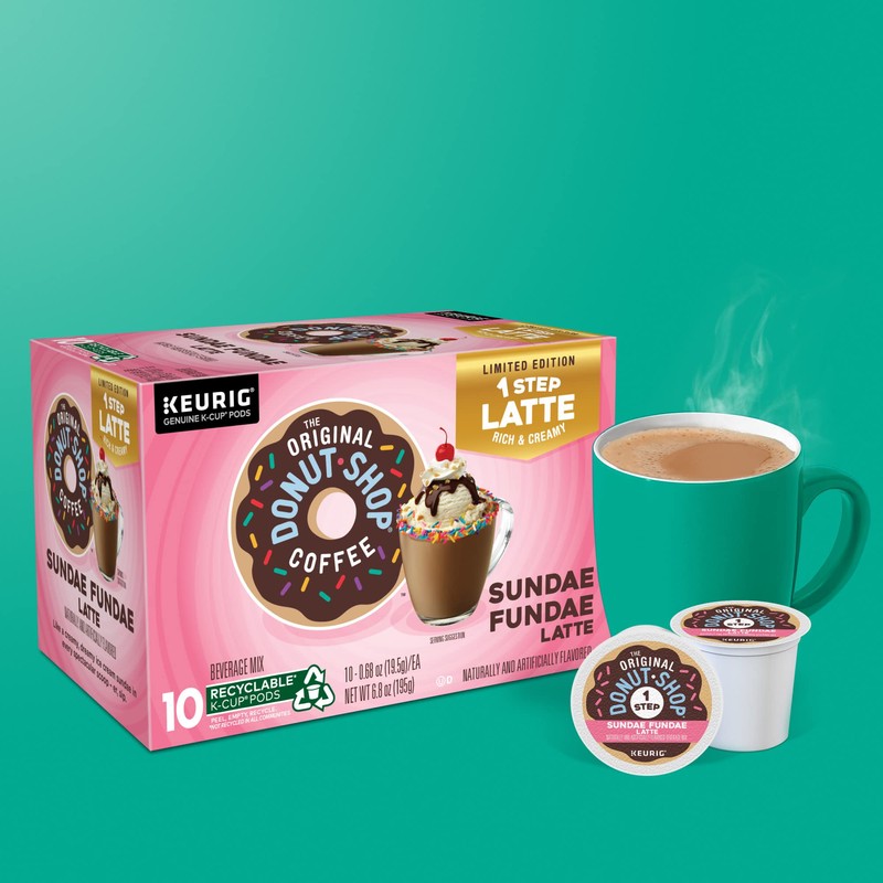 The Original Donut Shop Sundae Fundae One Step Latte, Keurig