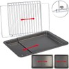 Rosenstein & Söhne Non-Stick Baking Tray: Set of 2 Universal