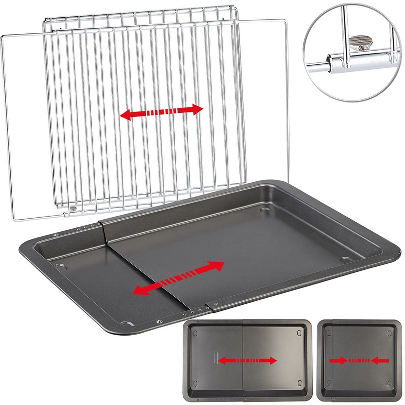 Rosenstein & Söhne Non-Stick Baking Tray: Set of 2 Universal
