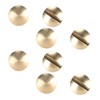 50 Set Brass Rivets Kit DIY 8mm Slot Screw Decorative