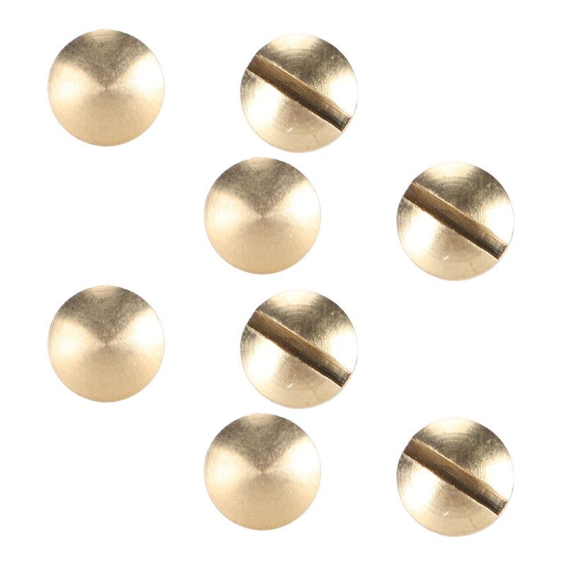 50 Set Brass Rivets Kit DIY 8mm Slot Screw Decorative