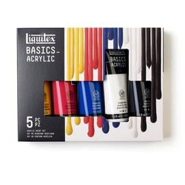 LIQUITEX Basics - Juego de acrílico (5 x 118 ml)