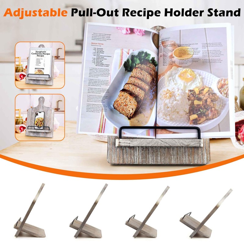 Cookbook Stand Recipe Book Holder: Recipe Book Holder for Counter