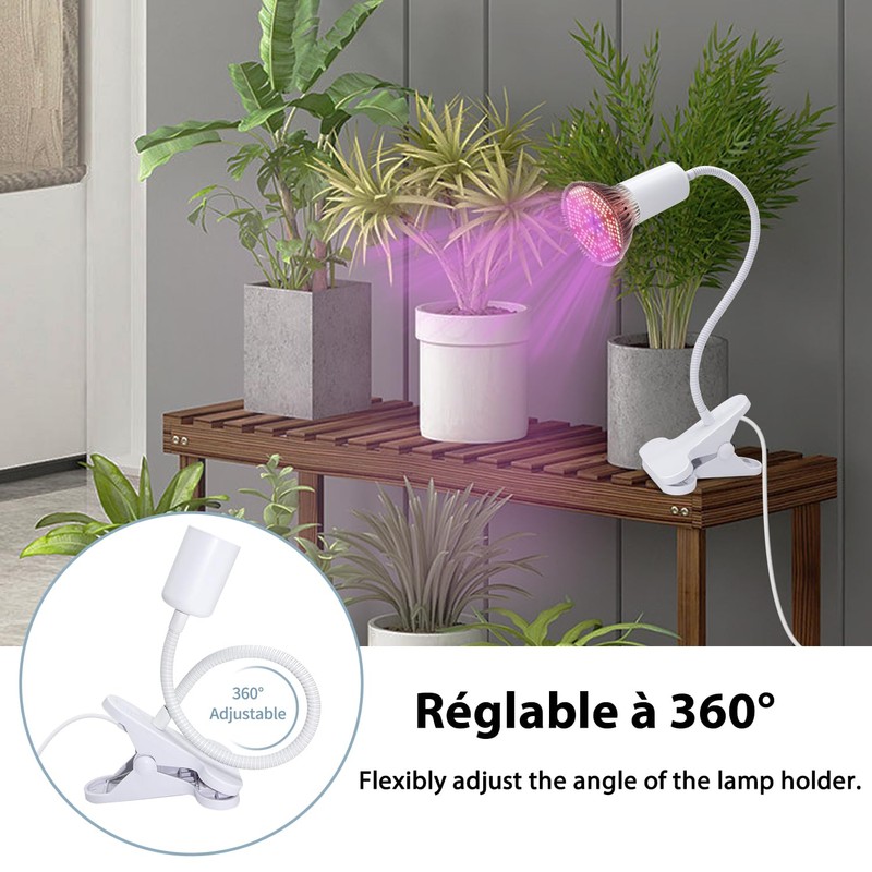 Clamp Light E27 with Clamp 360° Gooseneck Flexible Adjustable 35cm