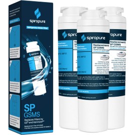 SpiroPure SP-GSMS NSF Certified Refrigerator Water Filter Replacement for MSWF, MSWF3PK, 101820A, PS1559689, 101821-B, 238C2334P003 (3 Pack)
