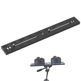 300mm Quick Release Plate for DSLR Cameras, Aluminum Alloy Universal Tripod Mount Plate Secure Locking Compatible with Canon Nikon Sony DSLR and Mirrorless Cameras