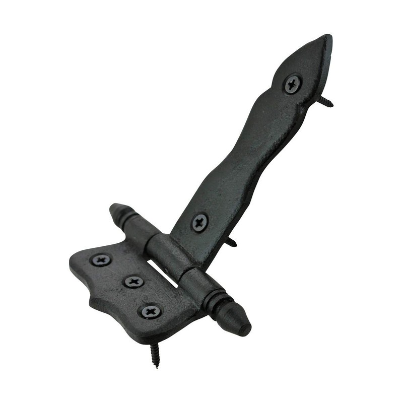 Renovators Supply Manufacturing Shed Door Hinge 5 in. Black Wrought