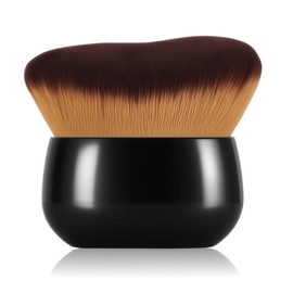 Body Makeup Brush For Self Tanner, Leg Makeup &Bronzer Blend,75 mm Wide-headed Kabuki Brush Provides More Even &Pretty Application, Sunscreen Face& Back Makeup Brush-Black