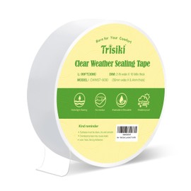 Trisiki Transparent Window Weather Sealing Tape, All Weather Window Sealer for Winter, No Residue Weather Stripping Insulation Tape for Windows, Surface-Safe, Airtight Weather Stripping(2" W x 99Ft)