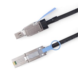 10Gtek External Mini SAS HD SFF-8644 to Mini SAS SFF-8088 Hybrid Cable, 0.5-Meter(1.6ft)