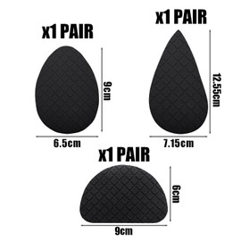 3 Pairs of Sneaker Sole Insoles, Sole Protector, Anti-Slip Heel Tape, Anti-Slip Sole Grip, Sneaker Protection Sole Tape, High Heel Sole Protector Pad (Black)