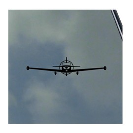 Piper PA-24 Comanche Pilot Front with Wingtip Tanks and Gear Down Vinyl Sticker Decal PA24 180 250 260 Civil Aviation Piper