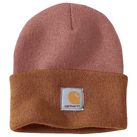 Carhartt Mens Knit Cuffed Tow Tone Winter Beanie Cameo Brown
